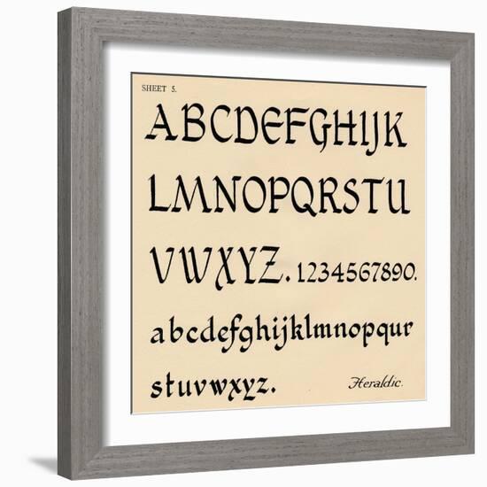 Sheet 5, from a portfolio of alphabets, 1929-Unknown-Framed Giclee Print