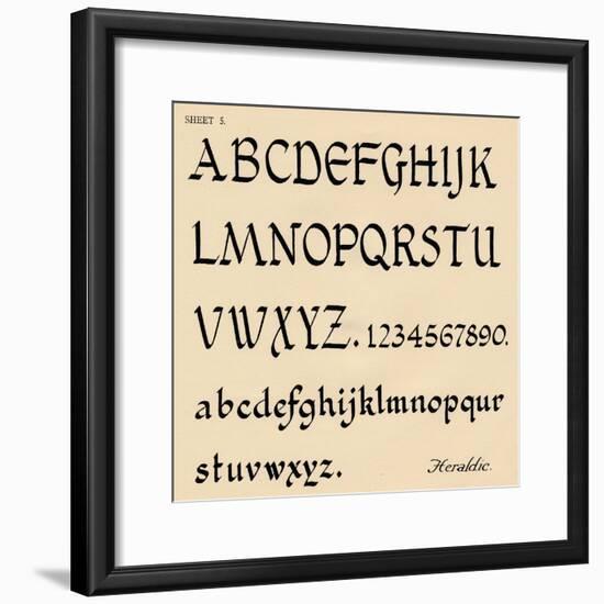 Sheet 5, from a portfolio of alphabets, 1929-Unknown-Framed Giclee Print