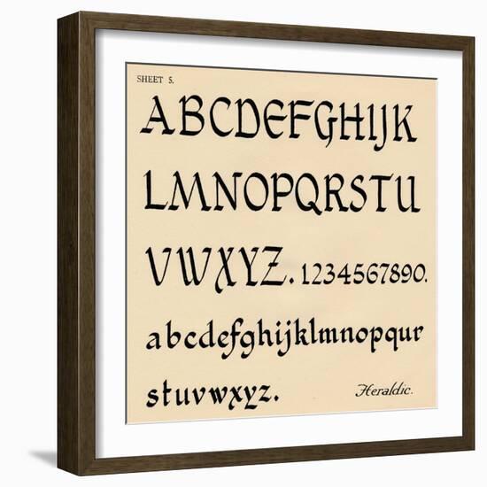 Sheet 5, from a portfolio of alphabets, 1929-Unknown-Framed Giclee Print