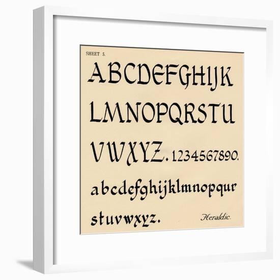 Sheet 5, from a portfolio of alphabets, 1929-Unknown-Framed Giclee Print