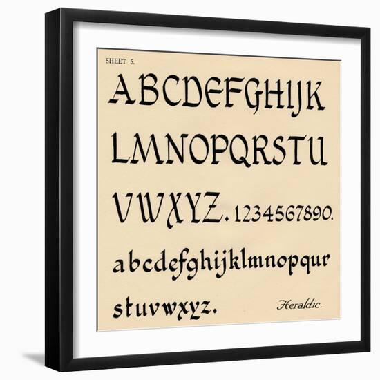 Sheet 5, from a portfolio of alphabets, 1929-Unknown-Framed Giclee Print