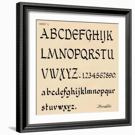 Sheet 5, from a portfolio of alphabets, 1929-Unknown-Framed Giclee Print