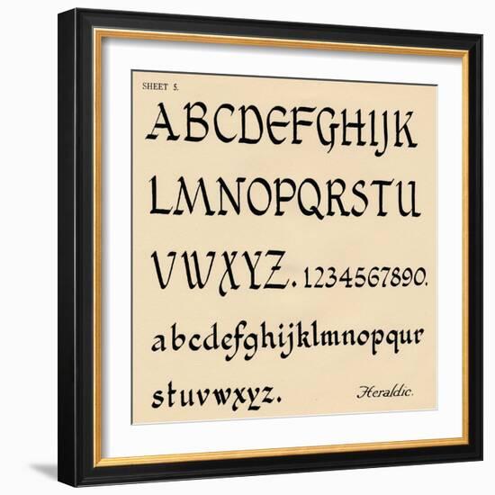 Sheet 5, from a portfolio of alphabets, 1929-Unknown-Framed Giclee Print