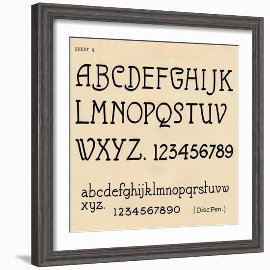 Sheet 6, from a portfolio of alphabets, 1929-Unknown-Framed Giclee Print