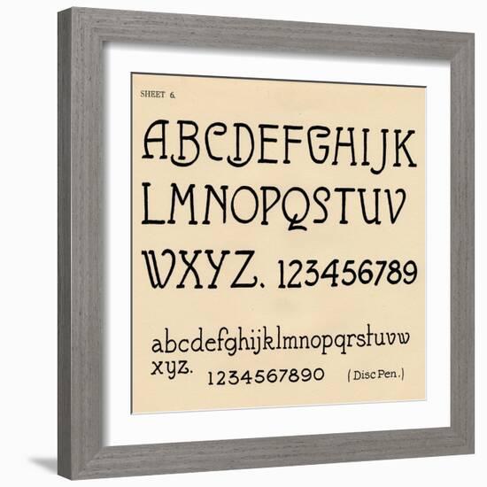 Sheet 6, from a portfolio of alphabets, 1929-Unknown-Framed Giclee Print