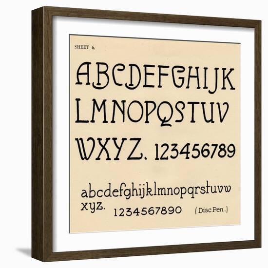 Sheet 6, from a portfolio of alphabets, 1929-Unknown-Framed Giclee Print