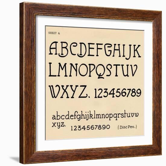 Sheet 6, from a portfolio of alphabets, 1929-Unknown-Framed Giclee Print