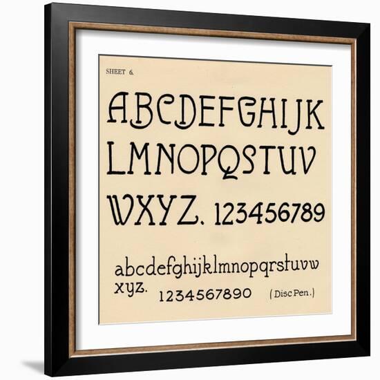 Sheet 6, from a portfolio of alphabets, 1929-Unknown-Framed Giclee Print