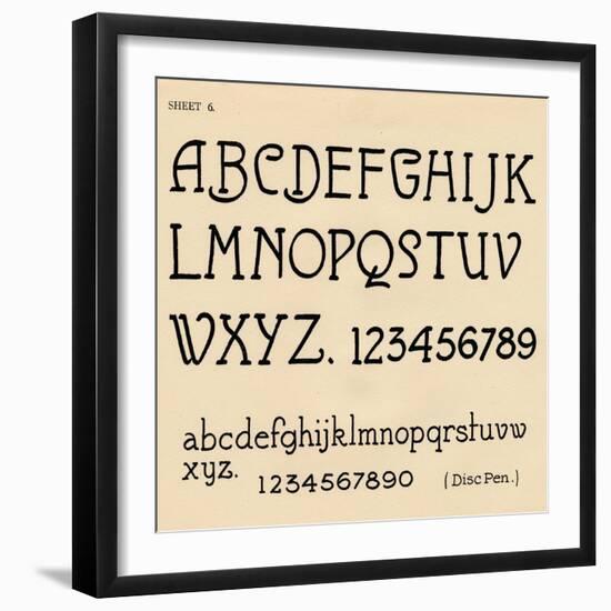 Sheet 6, from a portfolio of alphabets, 1929-Unknown-Framed Giclee Print