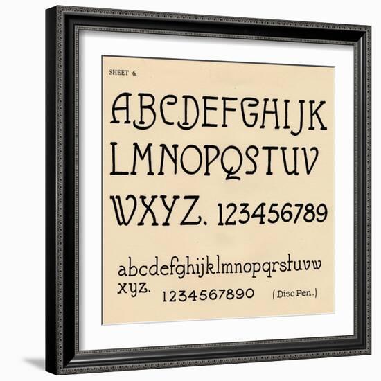 Sheet 6, from a portfolio of alphabets, 1929-Unknown-Framed Giclee Print