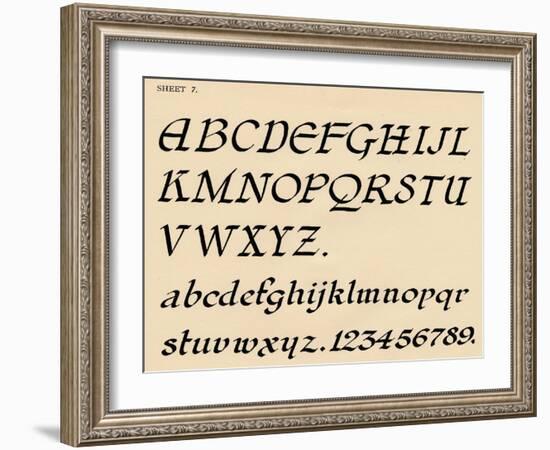 Sheet 7, from a portfolio of alphabets, 1929-Unknown-Framed Giclee Print