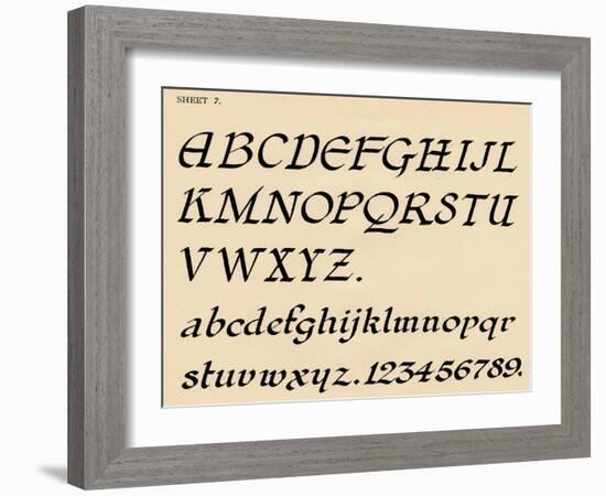 Sheet 7, from a portfolio of alphabets, 1929-Unknown-Framed Giclee Print