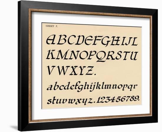 Sheet 7, from a portfolio of alphabets, 1929-Unknown-Framed Giclee Print