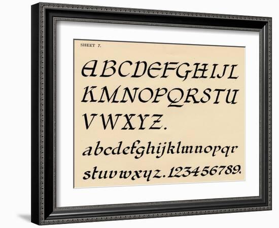 Sheet 7, from a portfolio of alphabets, 1929-Unknown-Framed Giclee Print