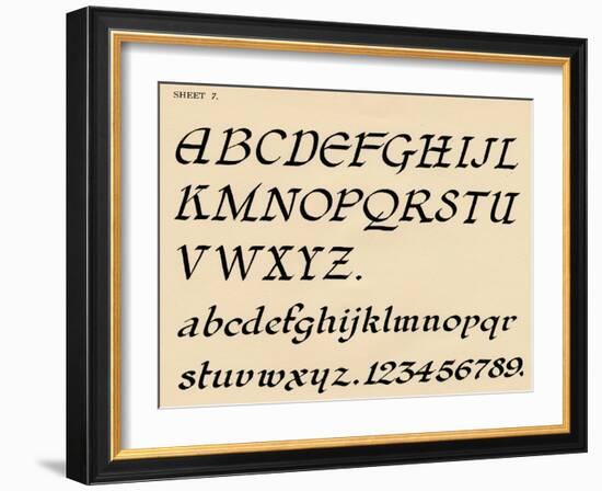 Sheet 7, from a portfolio of alphabets, 1929-Unknown-Framed Giclee Print