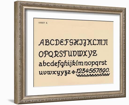 Sheet 8, from a portfolio of alphabets, 1929-Unknown-Framed Giclee Print