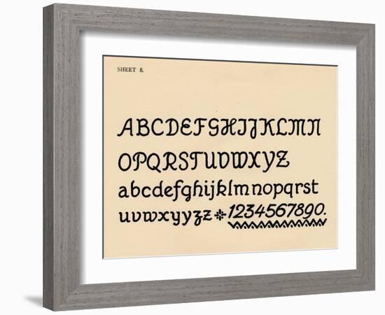Sheet 8, from a portfolio of alphabets, 1929-Unknown-Framed Giclee Print