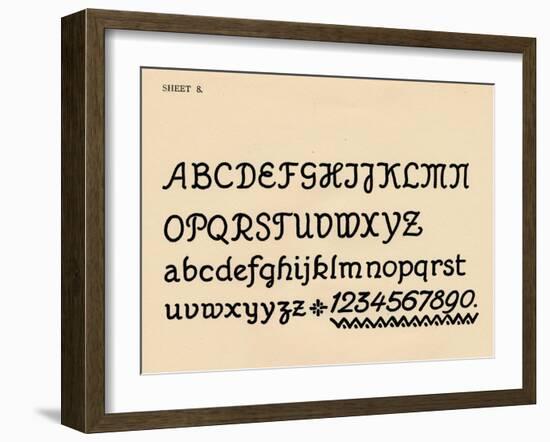 Sheet 8, from a portfolio of alphabets, 1929-Unknown-Framed Giclee Print