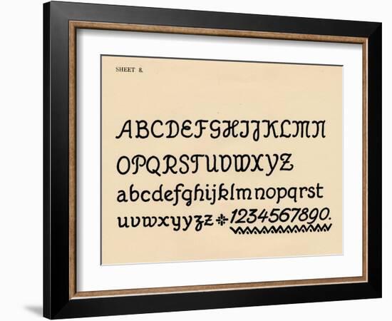 Sheet 8, from a portfolio of alphabets, 1929-Unknown-Framed Giclee Print