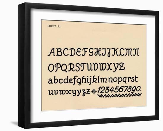 Sheet 8, from a portfolio of alphabets, 1929-Unknown-Framed Giclee Print