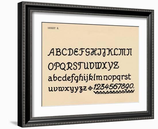 Sheet 8, from a portfolio of alphabets, 1929-Unknown-Framed Giclee Print