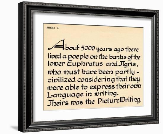 Sheet 9, from a portfolio of alphabets, 1929-Unknown-Framed Giclee Print