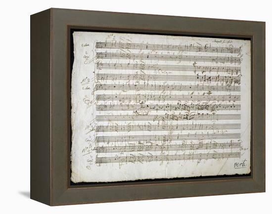 Sheet Music by Mozart: Six Contre Danses-null-Framed Premier Image Canvas