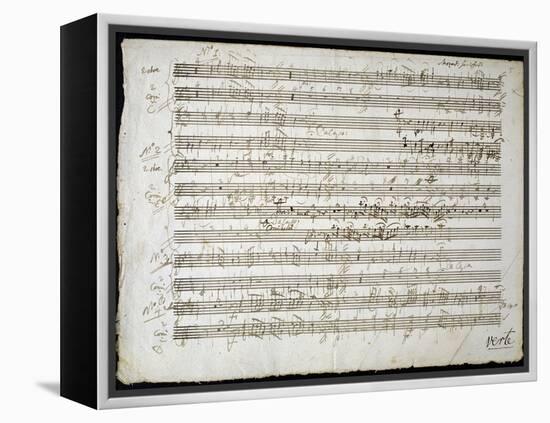 Sheet Music by Mozart: Six Contre Danses-null-Framed Premier Image Canvas