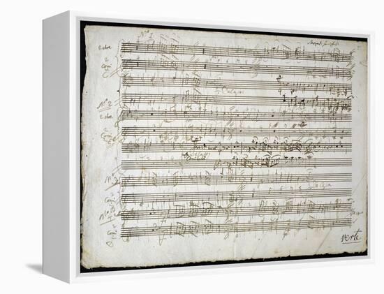 Sheet Music by Mozart: Six Contre Danses-null-Framed Premier Image Canvas