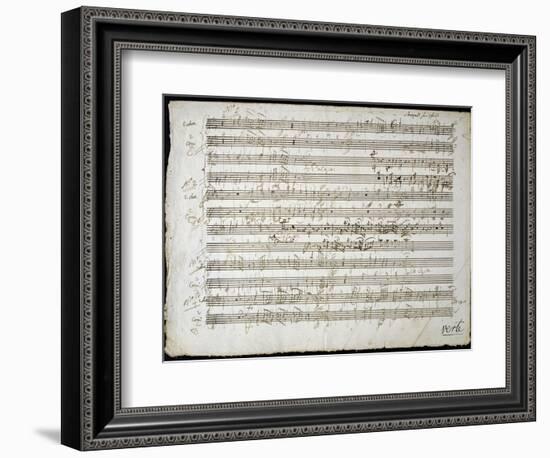 Sheet Music by Mozart: Six Contre Danses-null-Framed Giclee Print