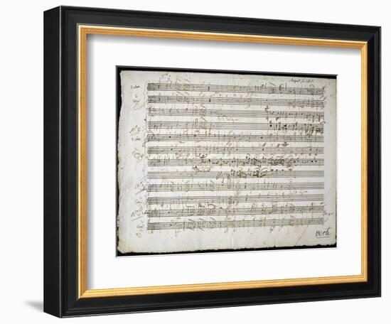 Sheet Music by Mozart: Six Contre Danses-null-Framed Giclee Print