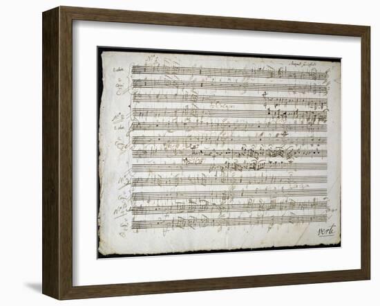 Sheet Music by Mozart: Six Contre Danses-null-Framed Giclee Print