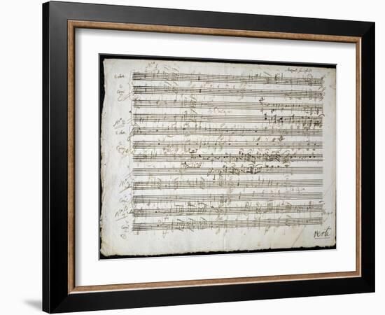 Sheet Music by Mozart: Six Contre Danses-null-Framed Giclee Print