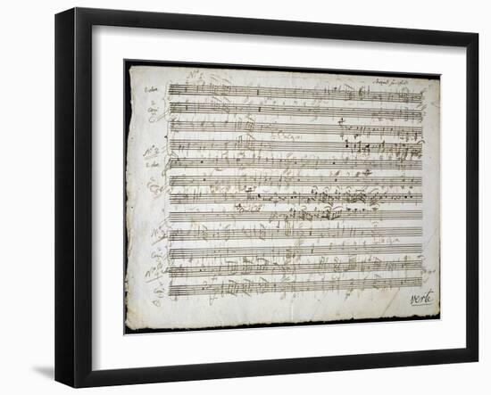 Sheet Music by Mozart: Six Contre Danses-null-Framed Giclee Print