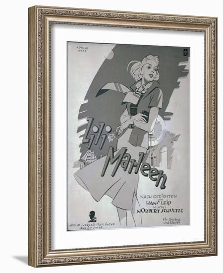 Sheet Music Cover for the Song 'Lili Marleen'-null-Framed Giclee Print