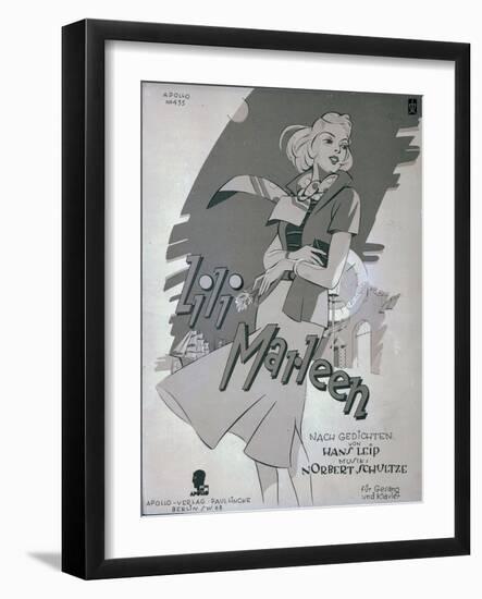 Sheet Music Cover for the Song 'Lili Marleen'-null-Framed Giclee Print