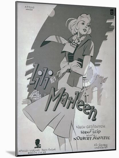 Sheet Music Cover for the Song 'Lili Marleen'-null-Mounted Giclee Print