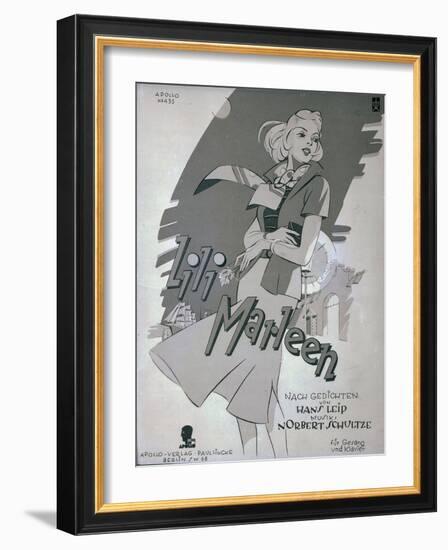 Sheet Music Cover for the Song 'Lili Marleen'-null-Framed Giclee Print