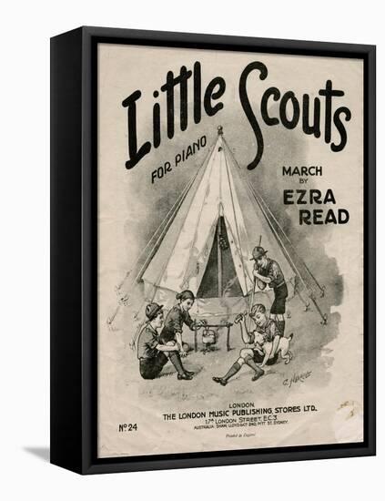 Sheet Music Cover, Little Scouts-null-Framed Stretched Canvas