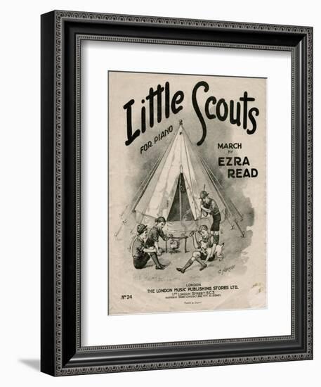 Sheet Music Cover, Little Scouts-null-Framed Premium Giclee Print