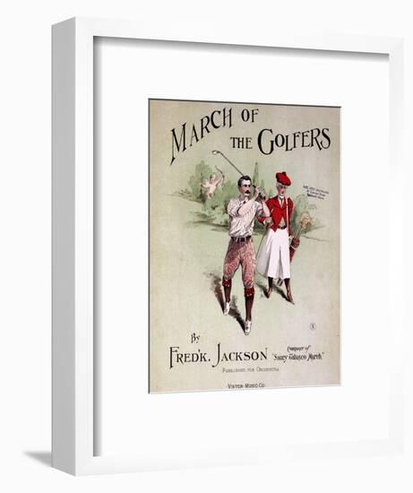 Sheet music cover, March Of The Golfers, 1903-Unknown-Framed Giclee Print