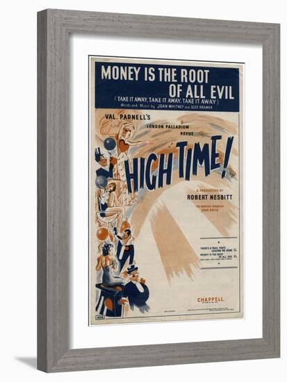 Sheet Music Cover, Money Is the Root of All Evil-null-Framed Art Print