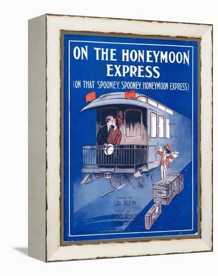 Sheet Music Cover: “On the Honeymoon Express” Music by J. Kendis and F. Sti-null-Framed Stretched Canvas