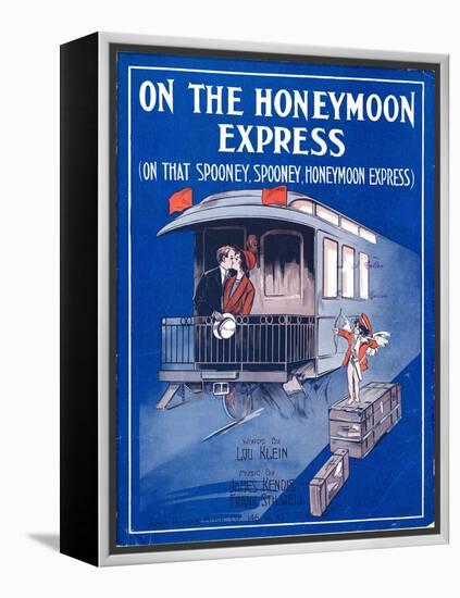 Sheet Music Cover: “On the Honeymoon Express” Music by J. Kendis and F. Sti-null-Framed Stretched Canvas