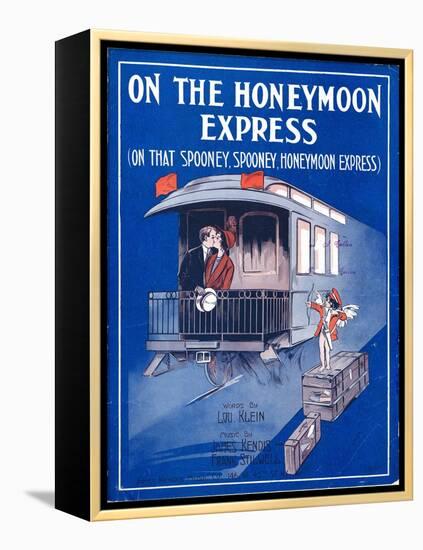 Sheet Music Cover: “On the Honeymoon Express” Music by J. Kendis and F. Sti-null-Framed Stretched Canvas