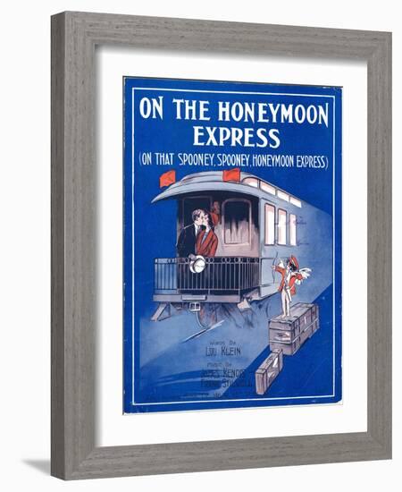 Sheet Music Cover: “On the Honeymoon Express” Music by J. Kendis and F. Sti-null-Framed Art Print