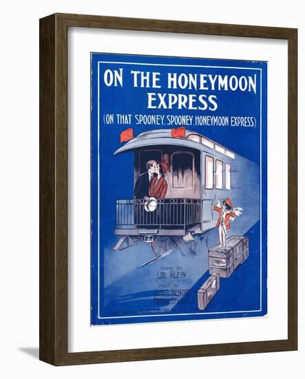 Sheet Music Cover: “On the Honeymoon Express” Music by J. Kendis and F. Sti-null-Framed Art Print