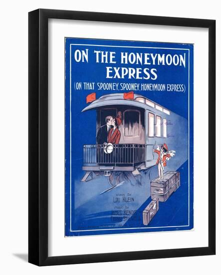 Sheet Music Cover: “On the Honeymoon Express” Music by J. Kendis and F. Sti-null-Framed Art Print