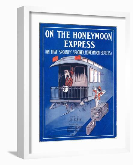 Sheet Music Cover: “On the Honeymoon Express” Music by J. Kendis and F. Sti-null-Framed Art Print