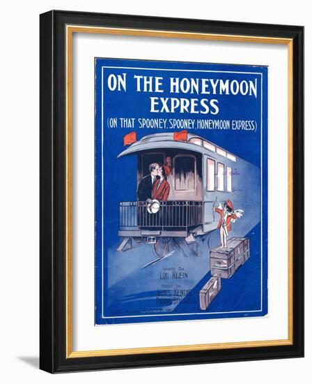 Sheet Music Cover: “On the Honeymoon Express” Music by J. Kendis and F. Sti-null-Framed Art Print